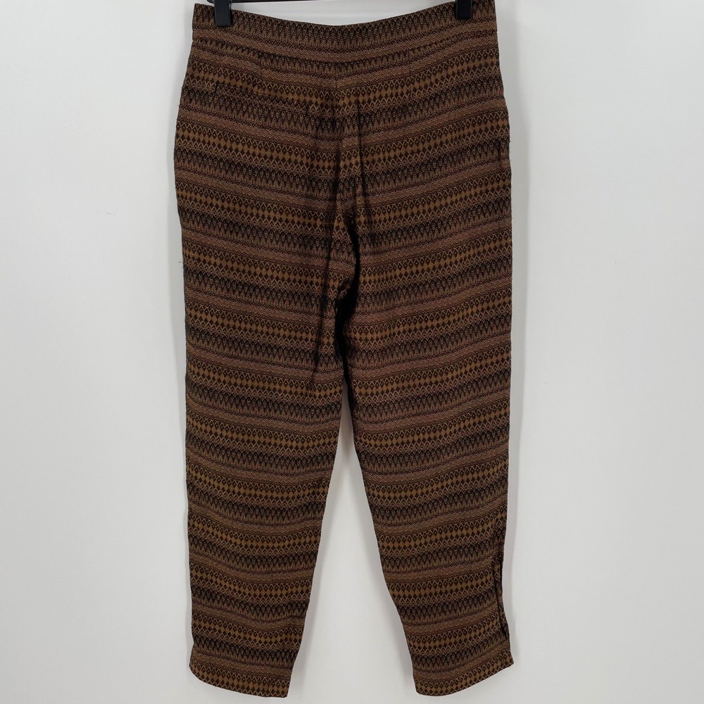 & Other Stories Golden Bronze Jacquard Cropped Pants Geometric US 2 - Picture 3 of 9